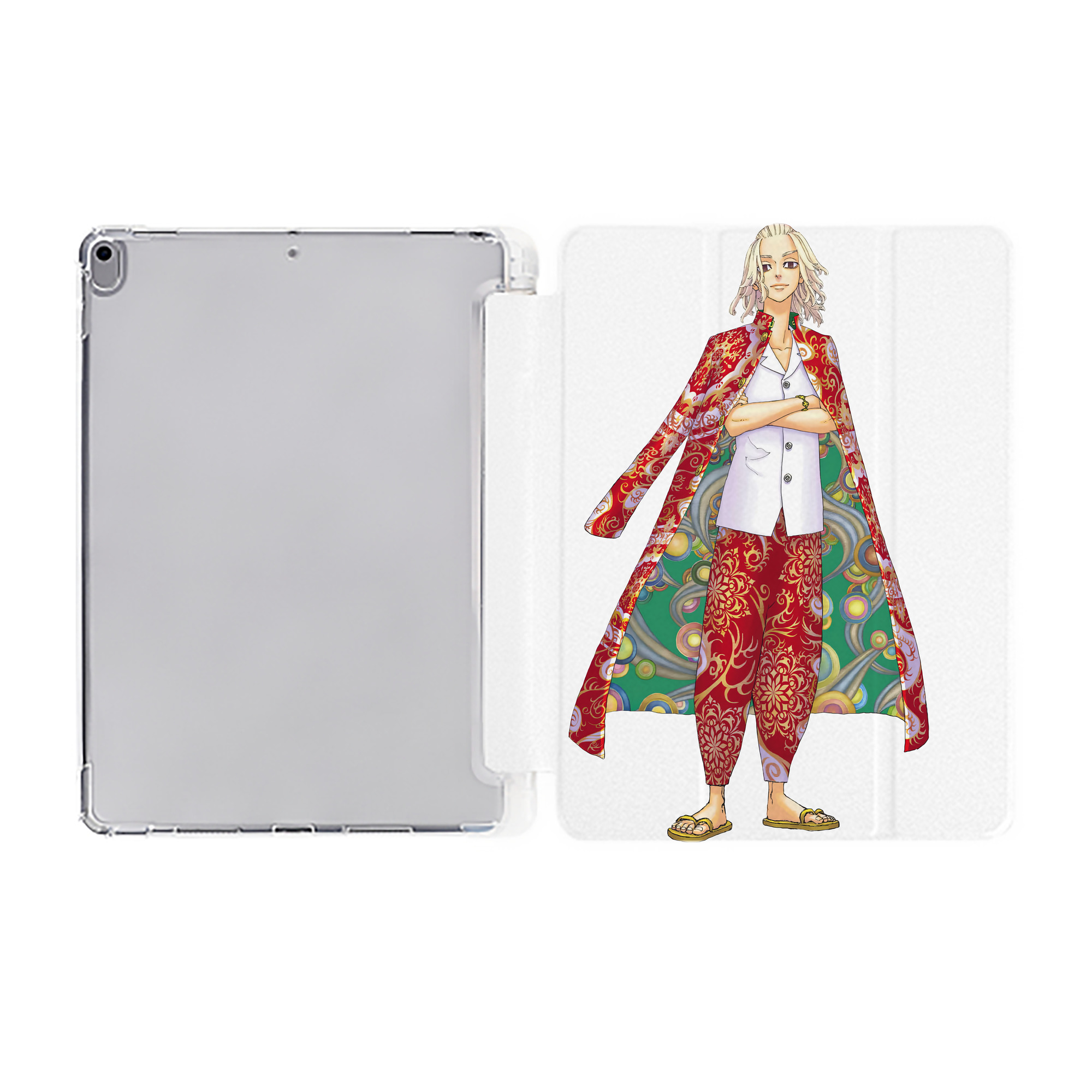 （画像用） 東京リベンジャーズ Tokyo Revengers IPad ケース ペン収納付き 三つ折りスタンド PUレザー×シリコン 対応機種9.5/10.5/10.9インチ